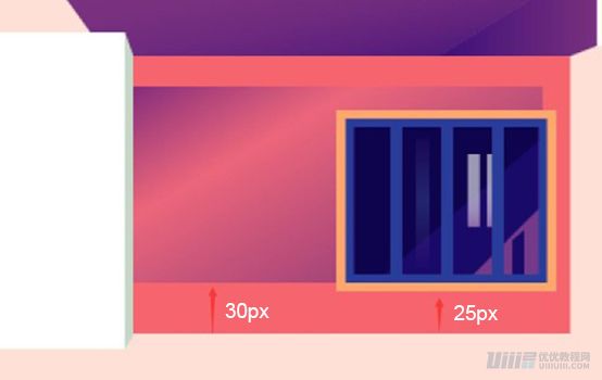 Illustrator繪制漸變風格的建筑場景插畫