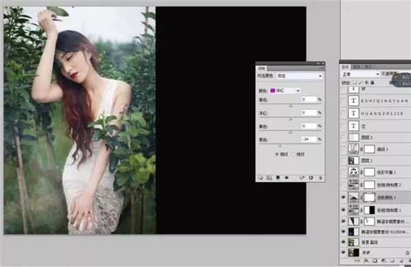 Photoshop調出外景人像暗色藝術效果