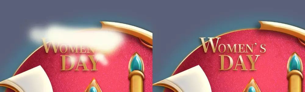 Photoshop制作金屬質感的女神節藝術字