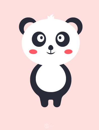 Illustrator繪制卡通風格的大熊貓